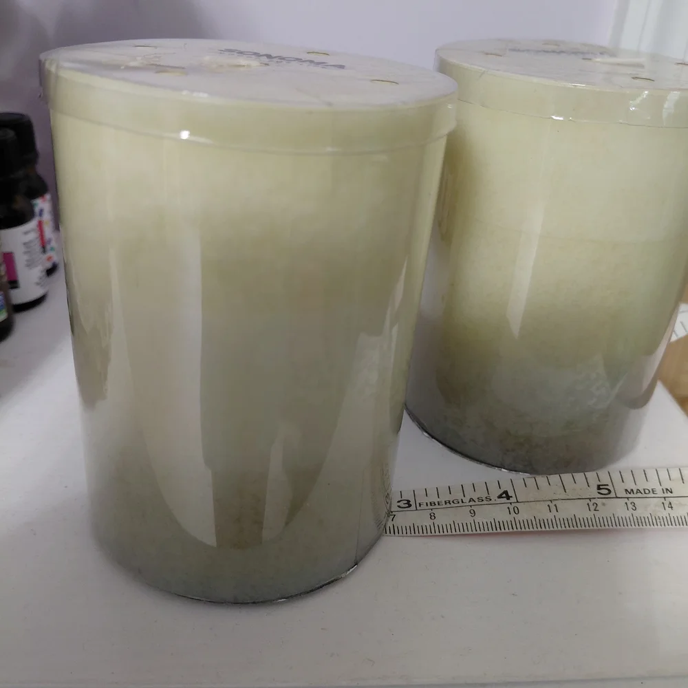 Beach Linen Candles Pillar 4